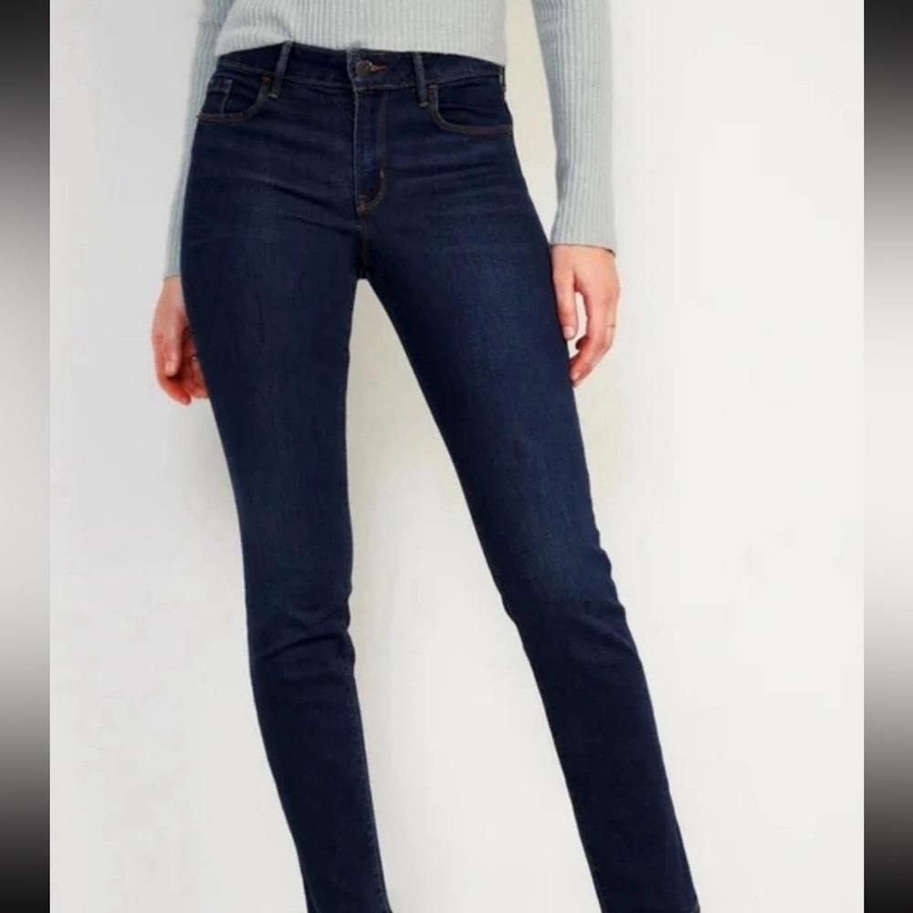 Old Navy Jeans | 12 Short | Blue Mid-Rise Power Slim Straight Stretch | NWT